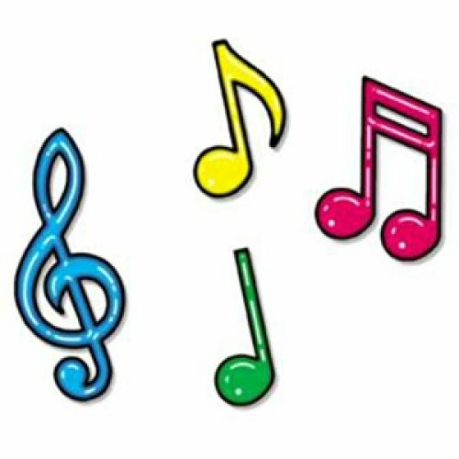 music note clipart colorful