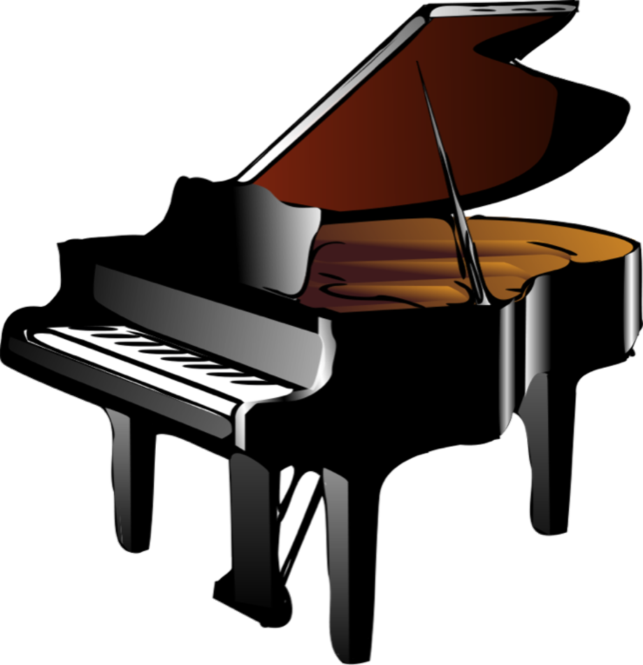 piano clipart black