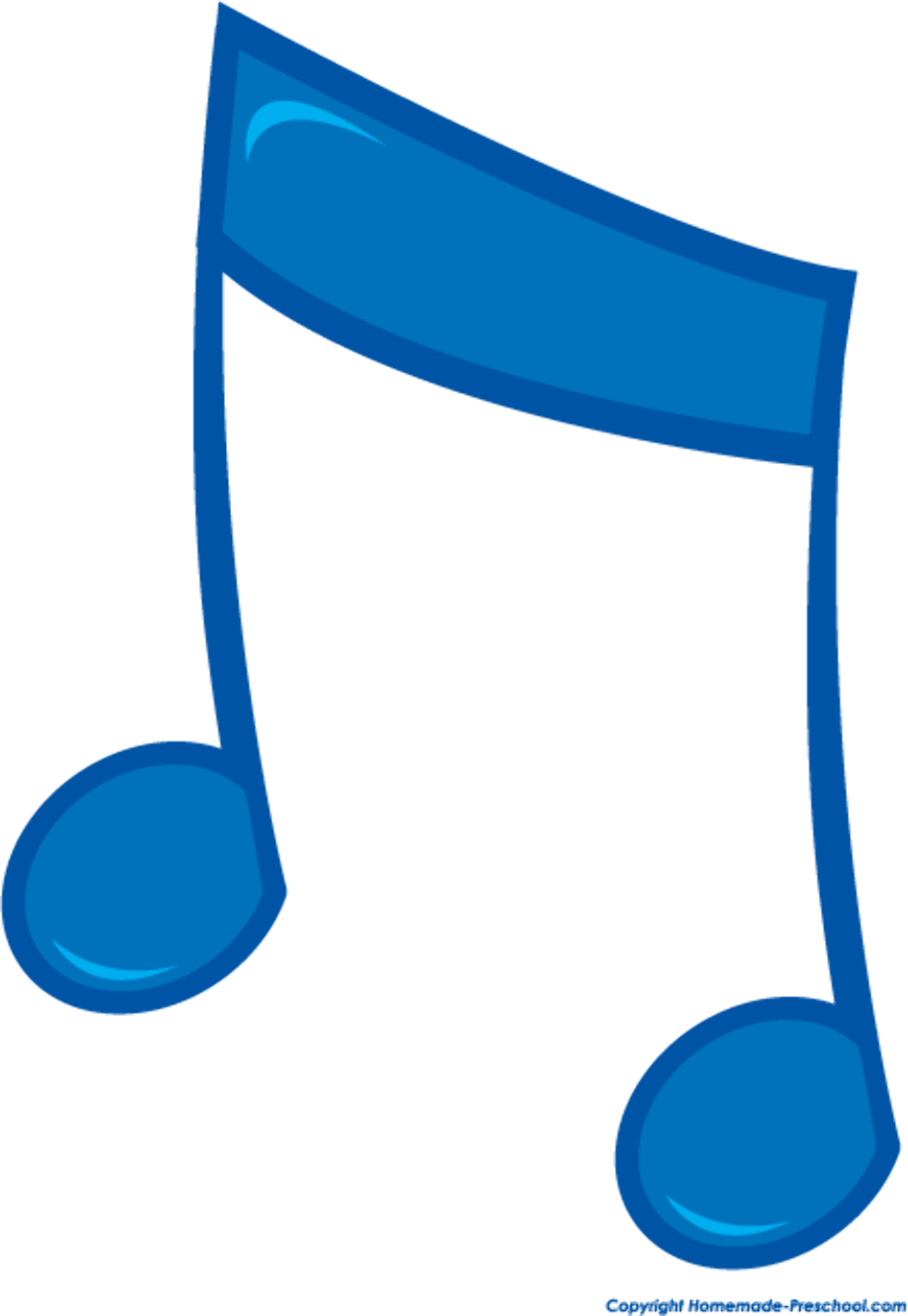 musical notes clipart blue