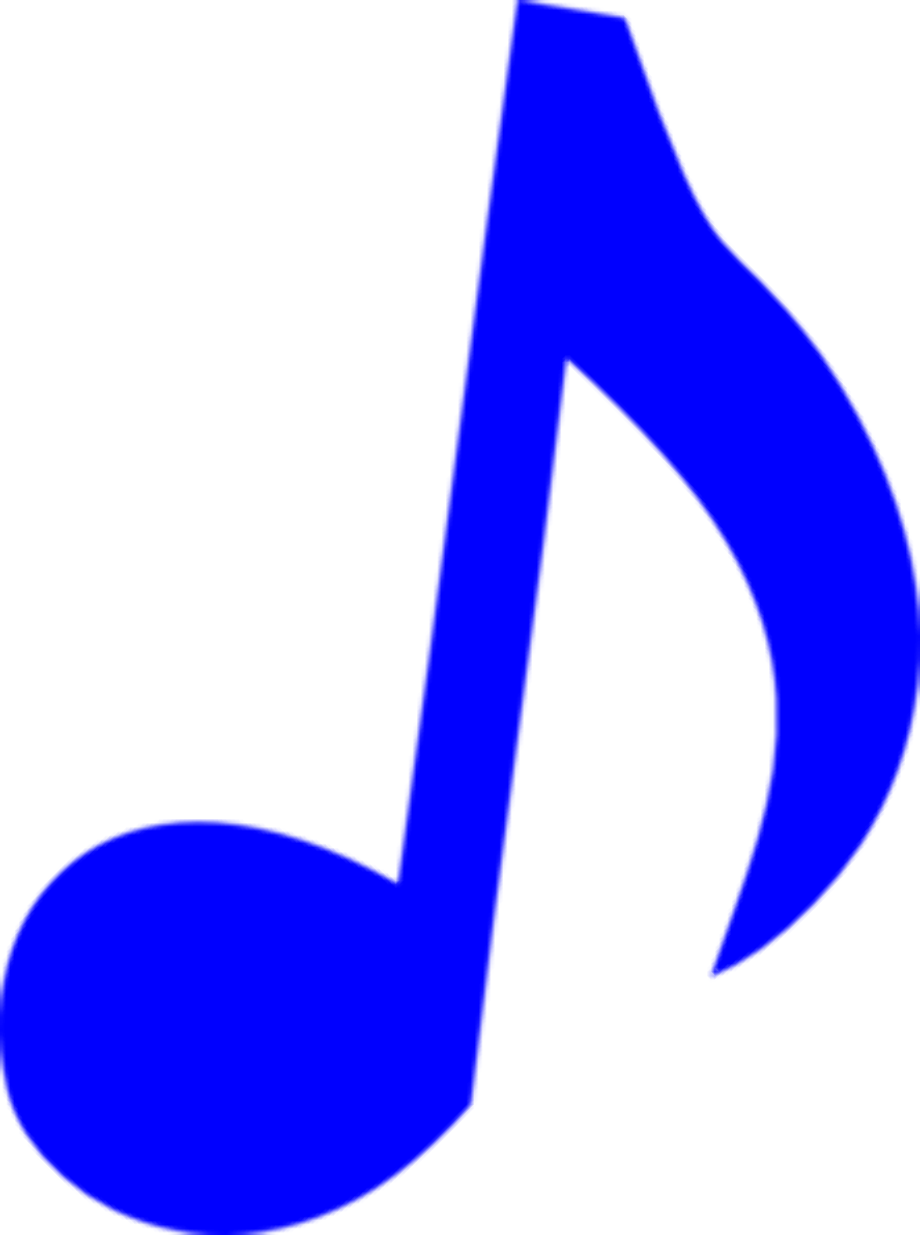 music note clipart blue