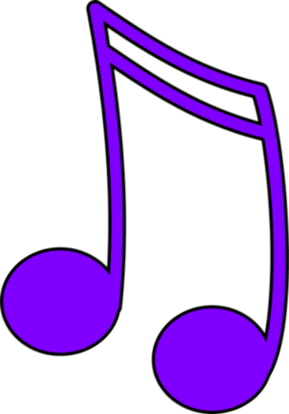 musical notes clipart purple