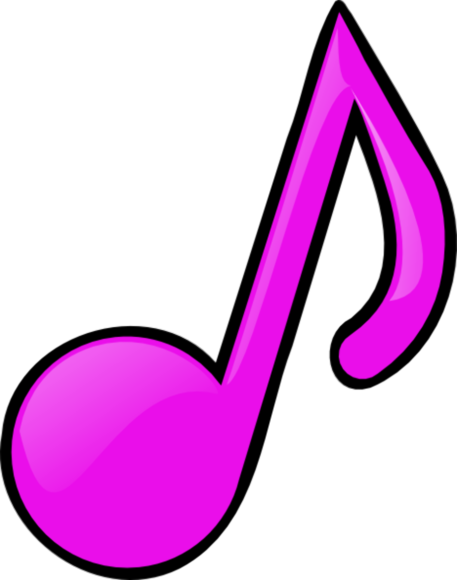 musical notes clipart pink