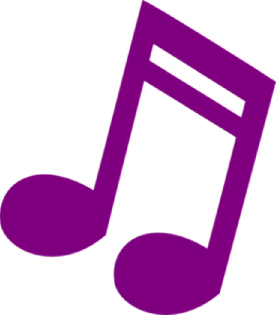 music note clipart purple
