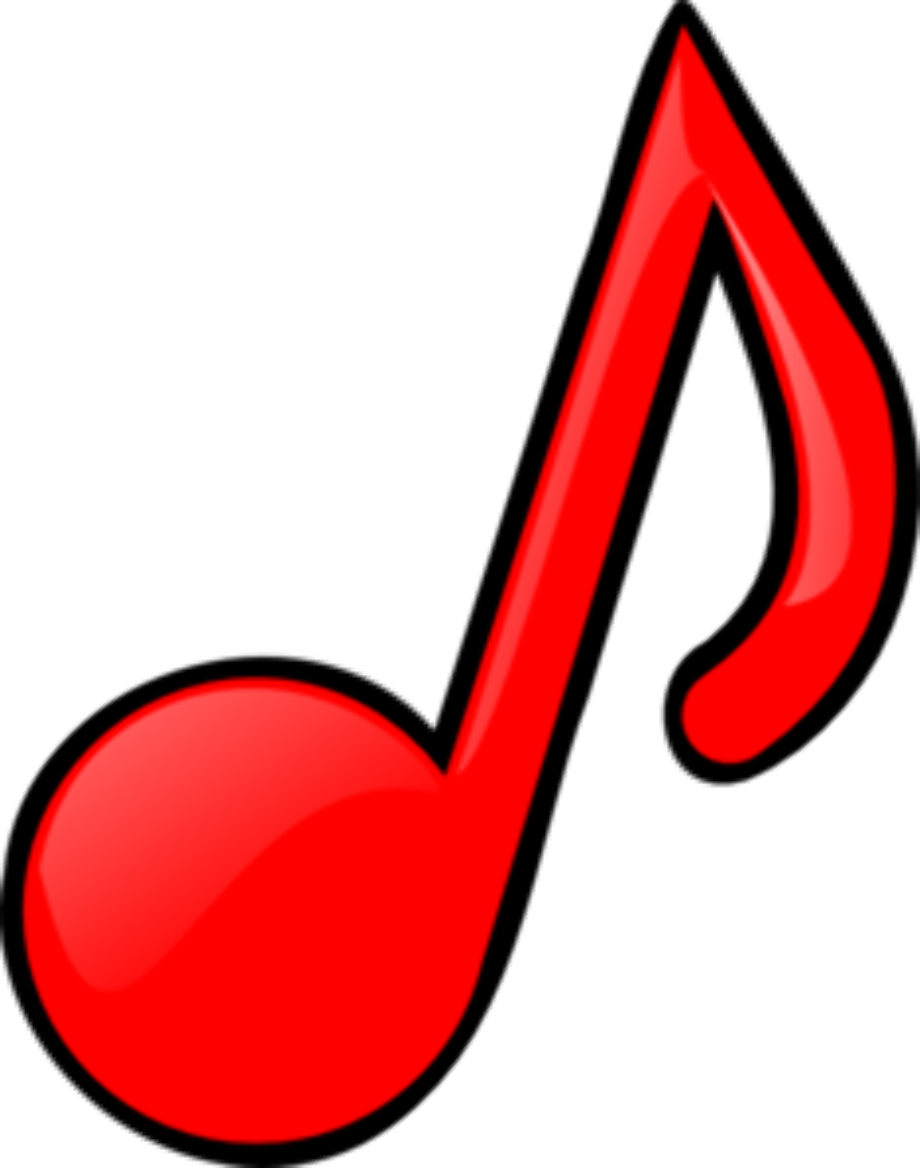 music notes clipart red