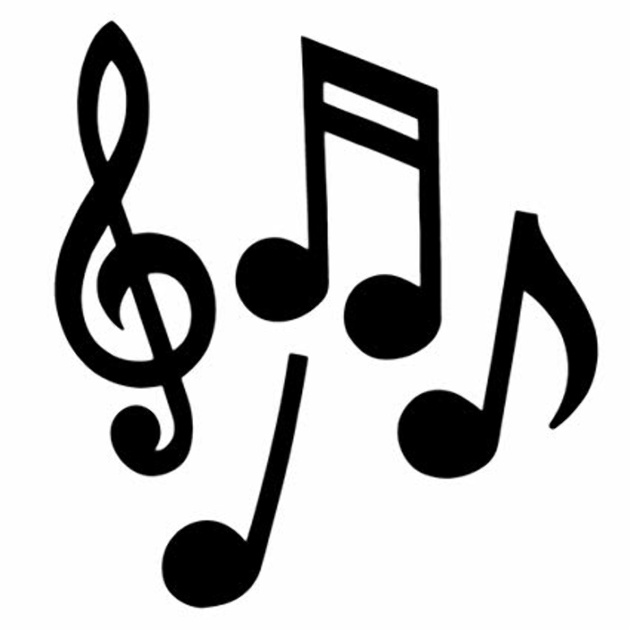 music notes clipart silhouette