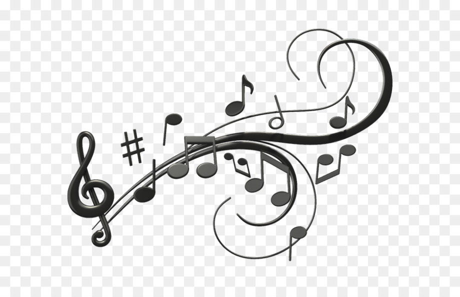 music notes transparent invisible background
