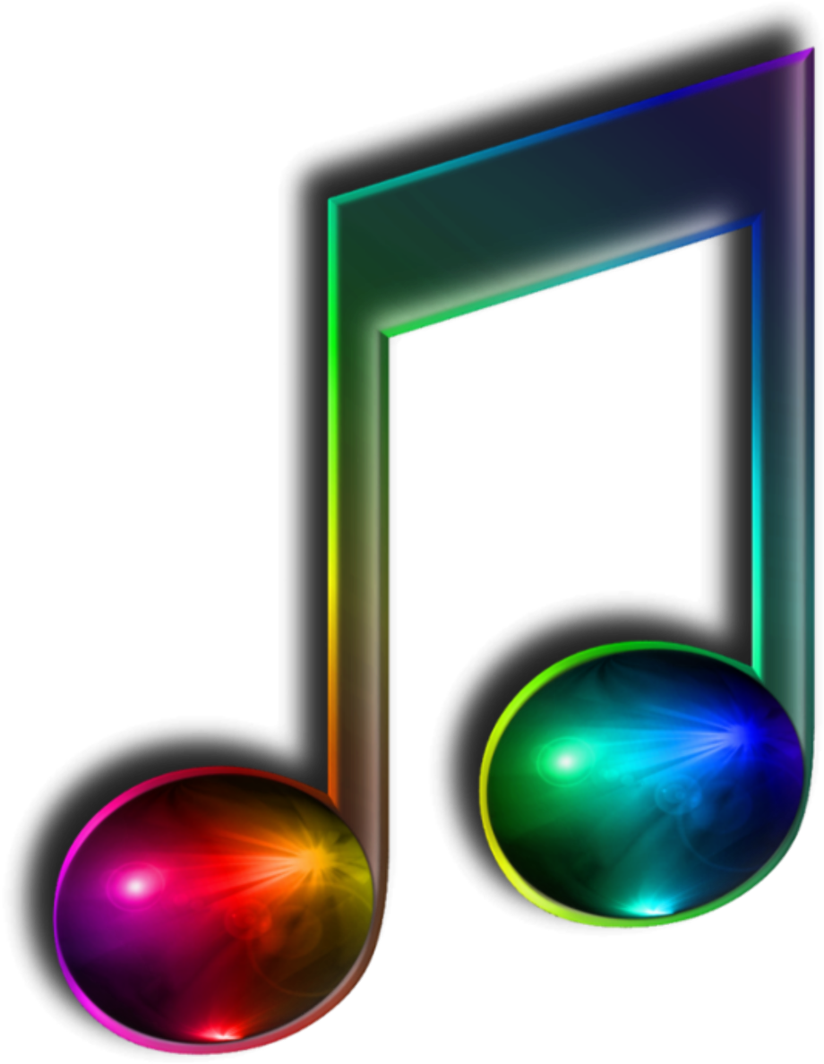 Download High Quality music notes transparent rainbow Transparent PNG
