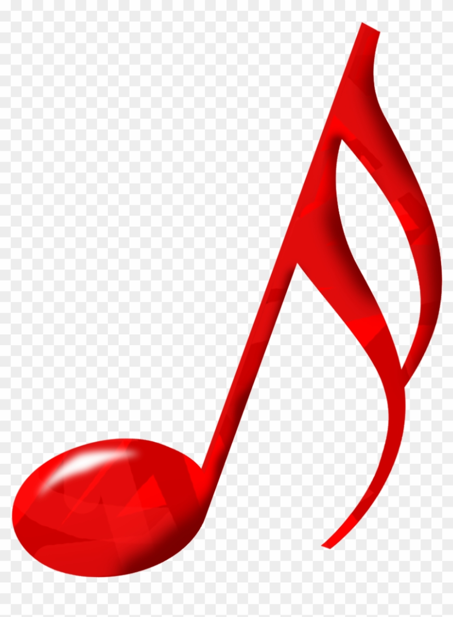 music notes transparent red