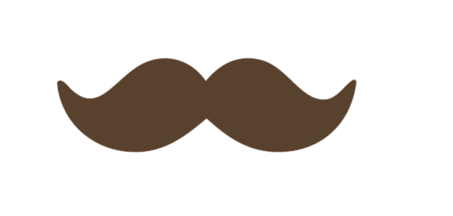 mustache clip art brown