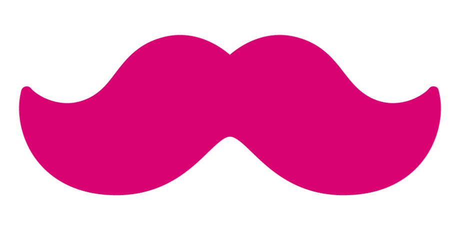 mustache clipart pink