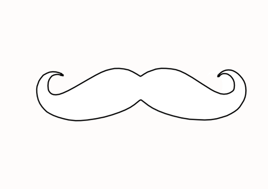 mustache clip art outline