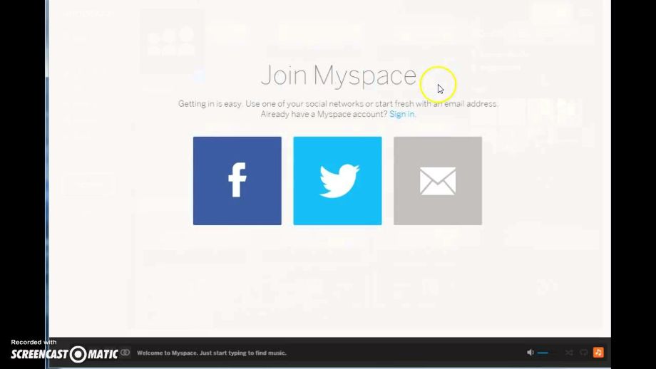 myspace logo login