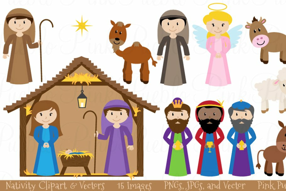 nativity clipart cartoon