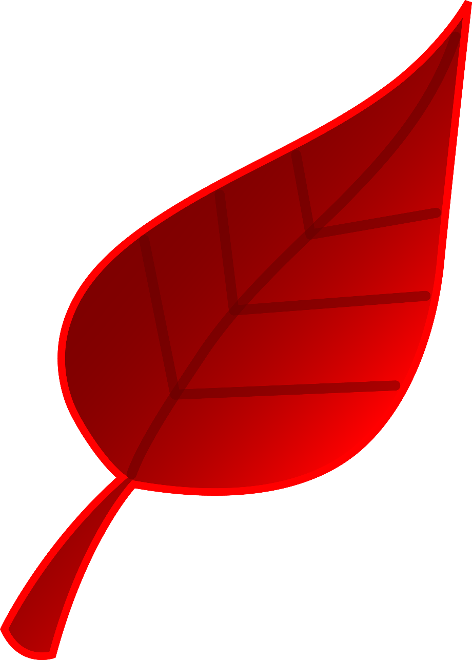 leaf clipart red