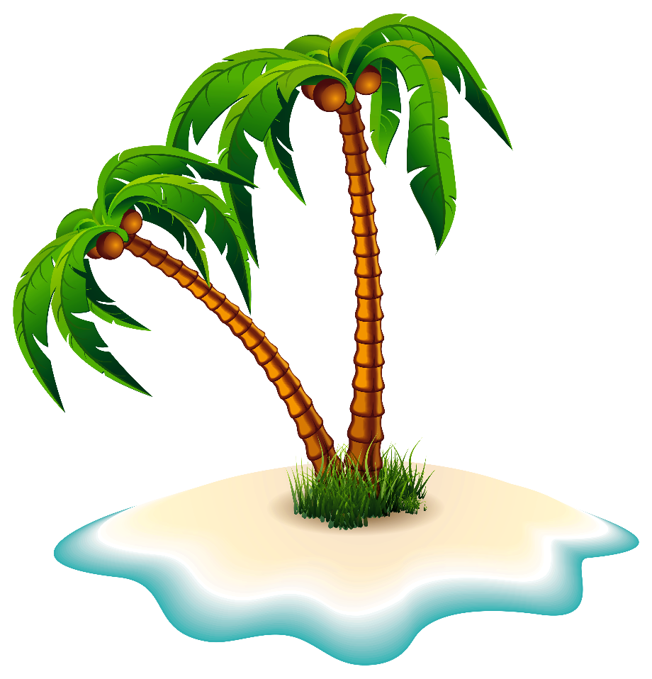 island clipart palm tree