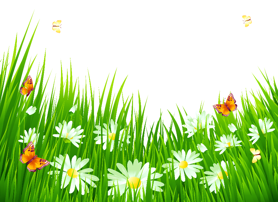 spring flowers clipart grass