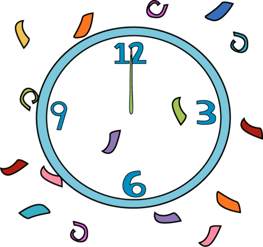 new year clipart clock
