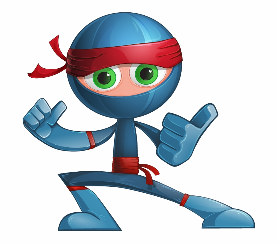 ninja clipart blue