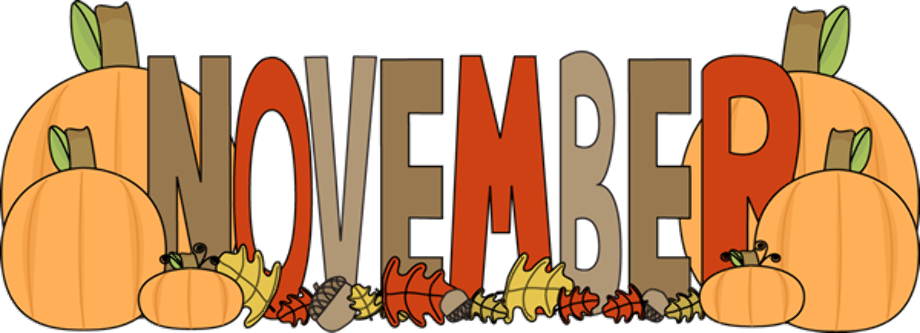 november clipart word