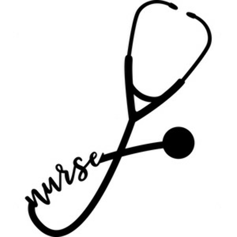 Nurse With Stethoscope SVG