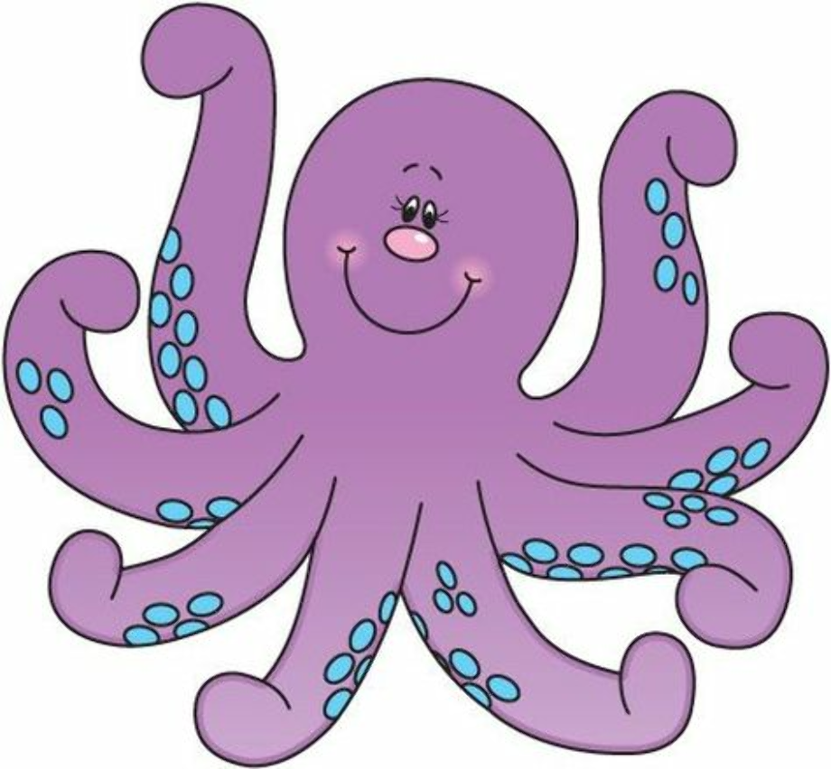 octopus clipart purple