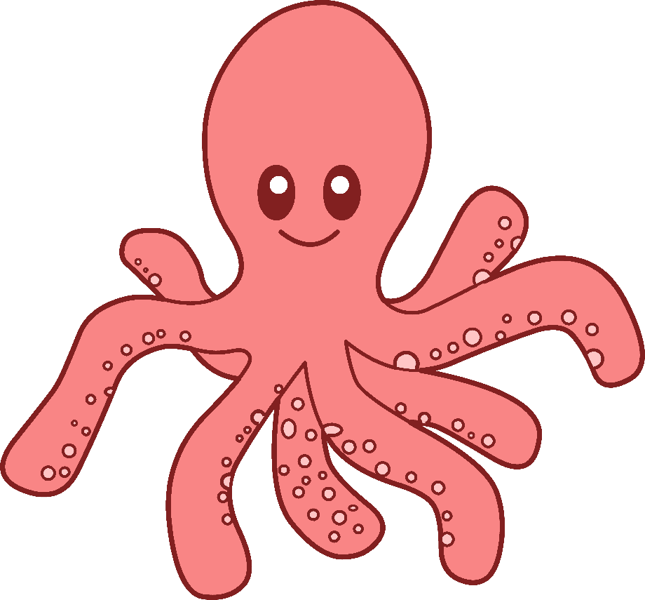 octopus clipart red
