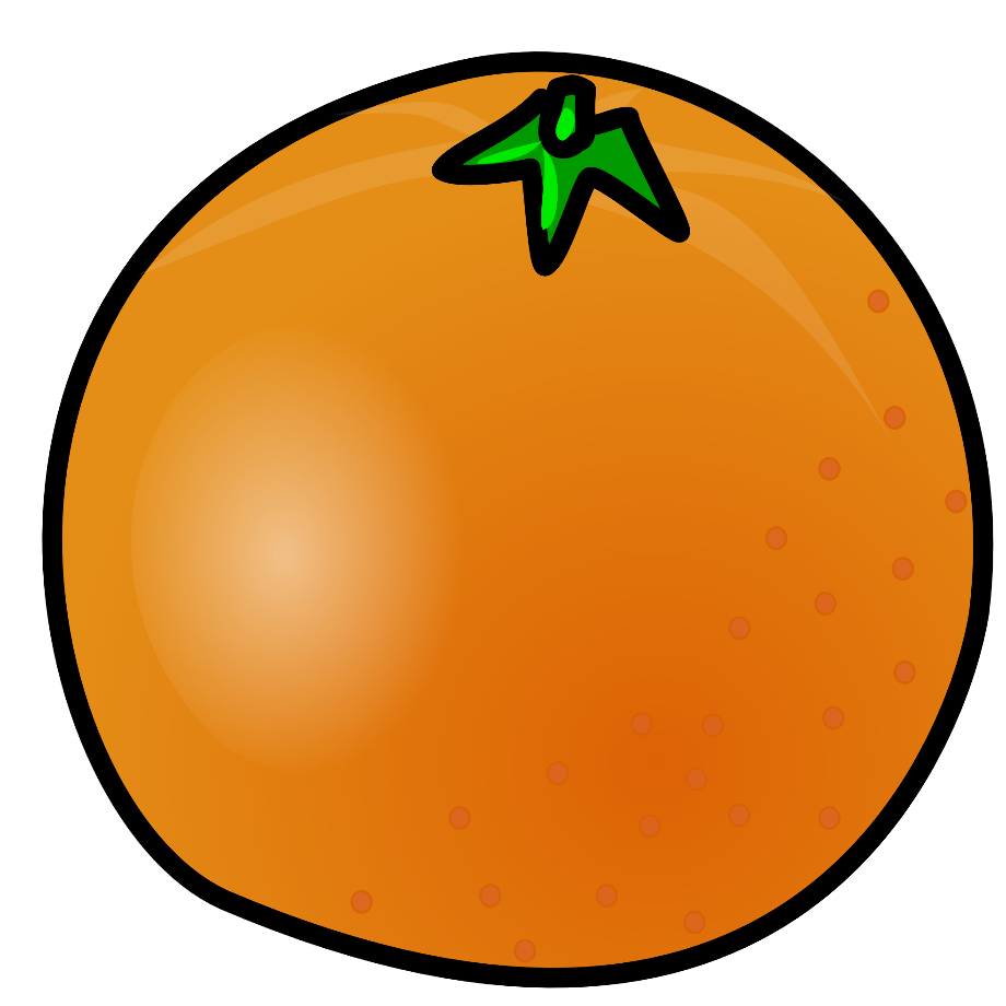 orange clipart cartoon