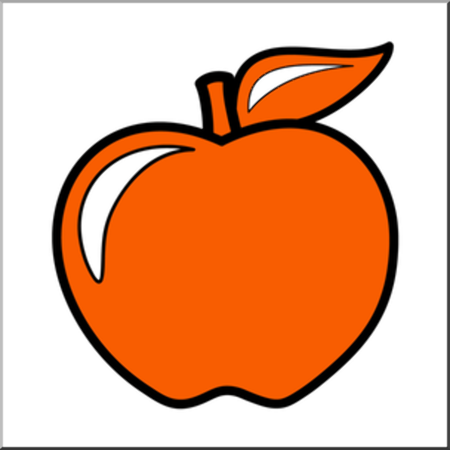 orange clipart apple