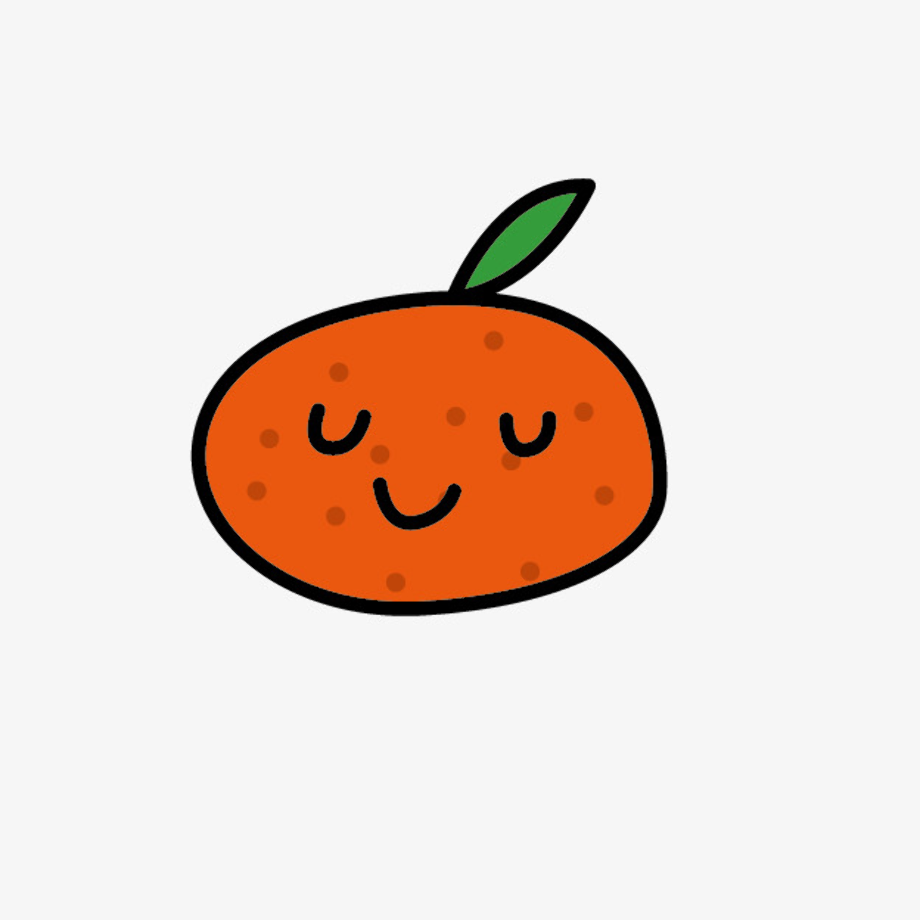 orange clipart cute