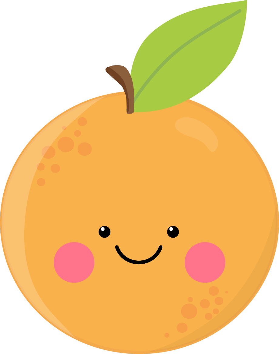 orange clipart cute