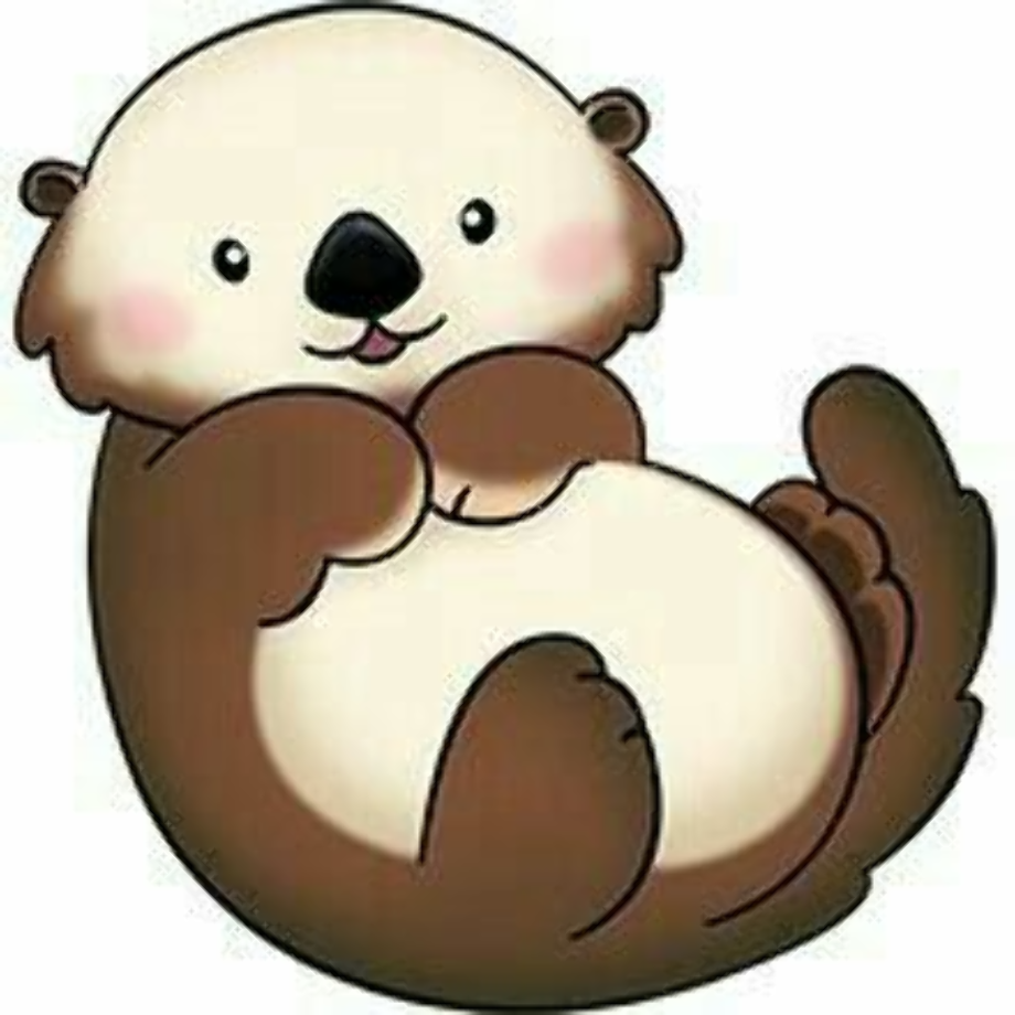 otter clipart cute