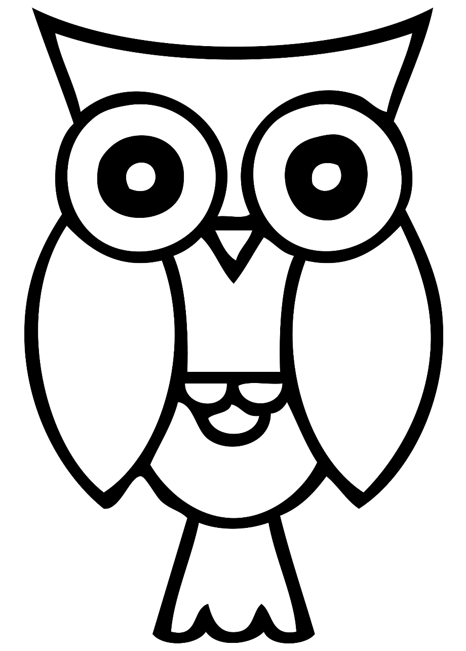 owl clipart black and white smart