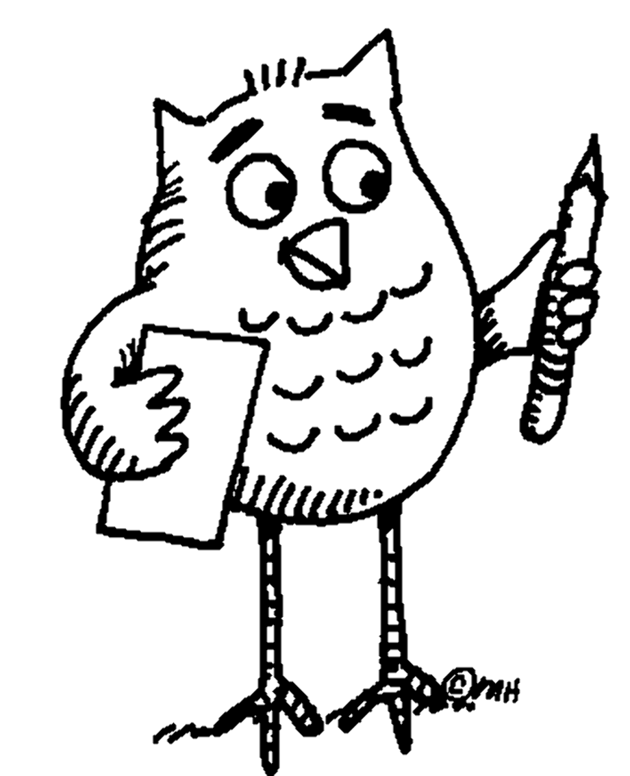 owl clipart black and white teacher