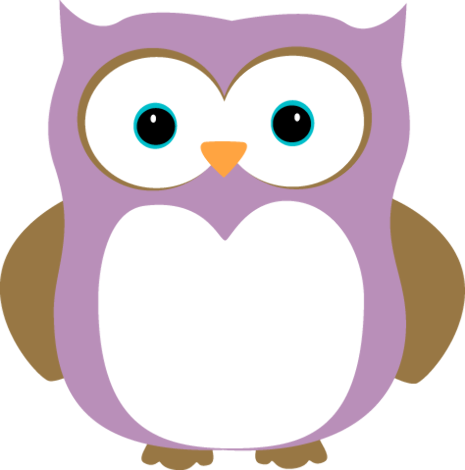 owl clipart purple