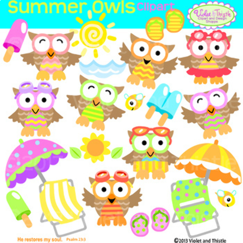owl clipart summer
