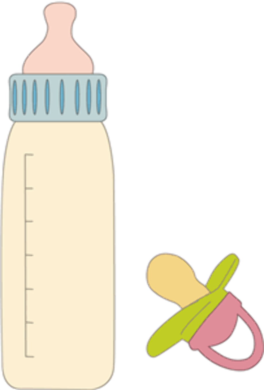 pacifier clipart baby bottle