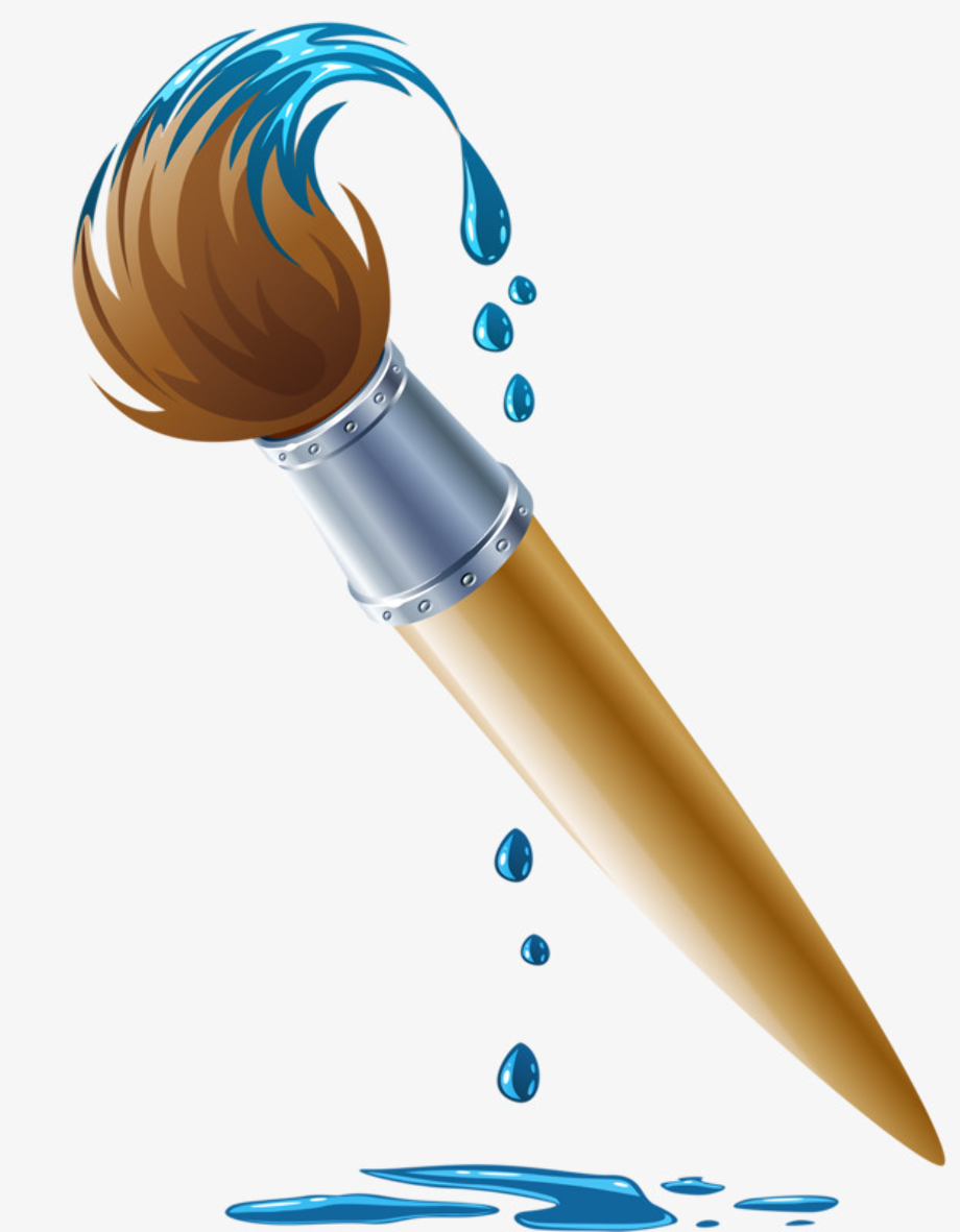 paint on a paintbrush clipart