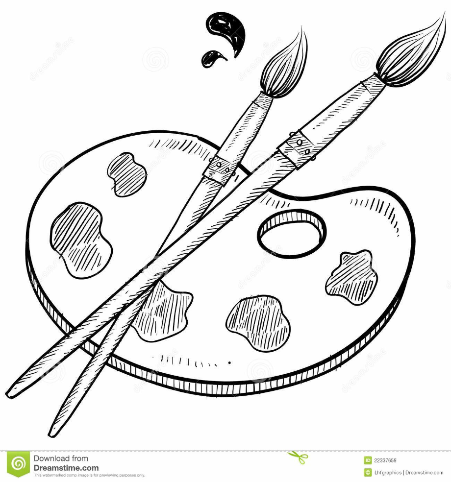 paint brush clipart simple