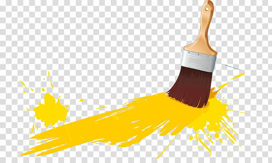 paint brush clipart yellow