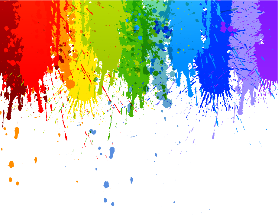 rainbow transparent splatter