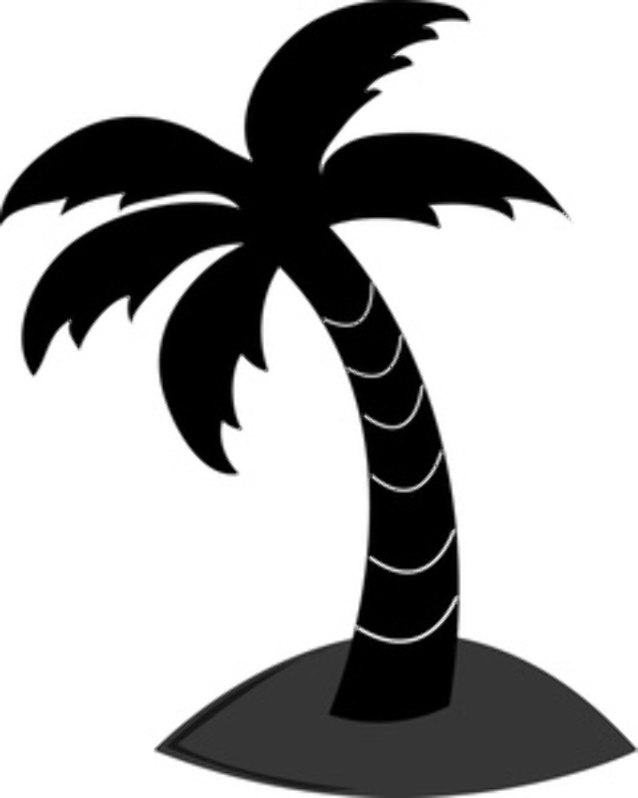 Free Palm Tree Clip Art Black And White : Palm Tree Outline Clip ...