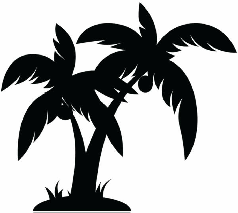 Download High Quality palm tree clipart black and white Transparent PNG ...