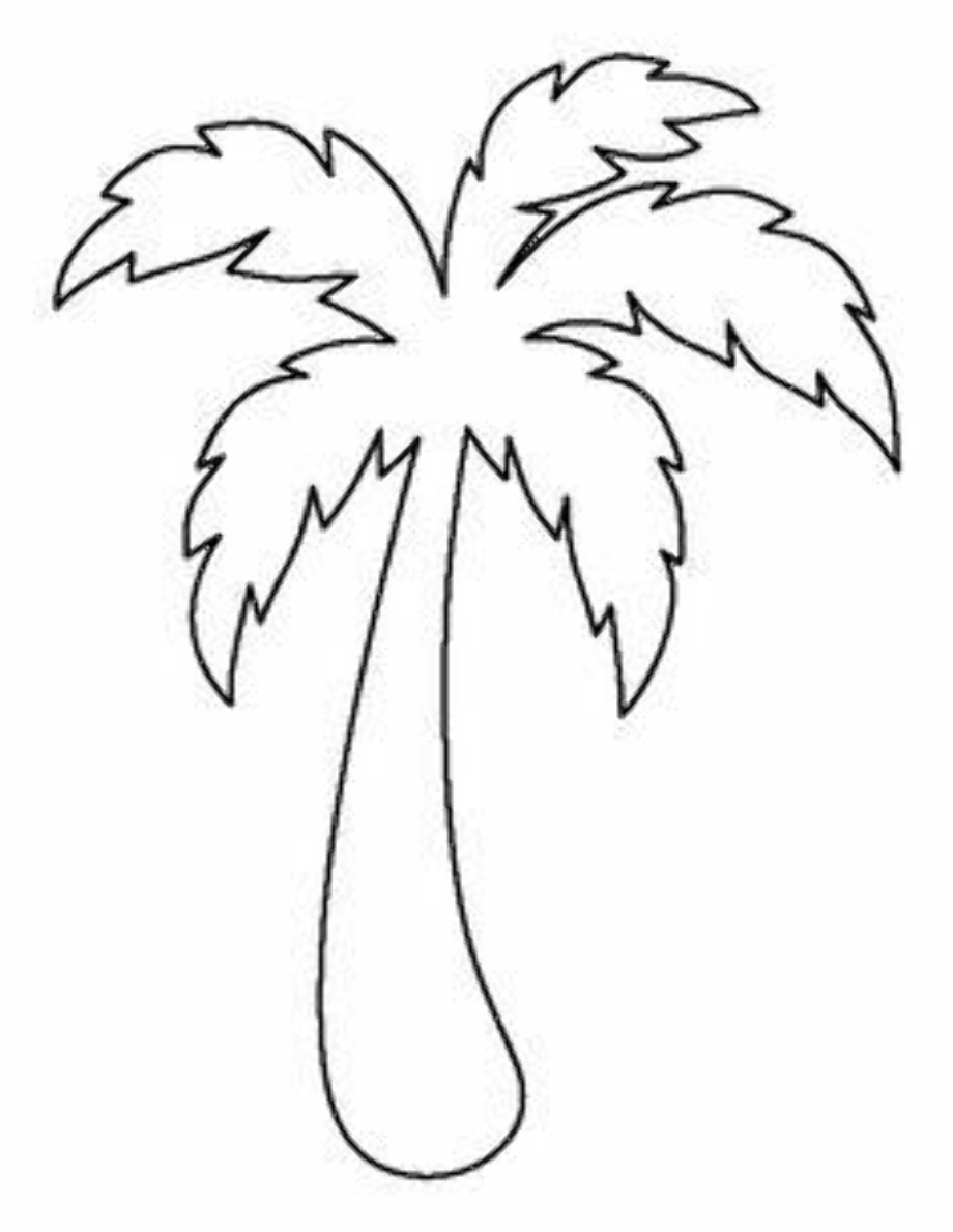 Download High Quality palm tree clipart outline