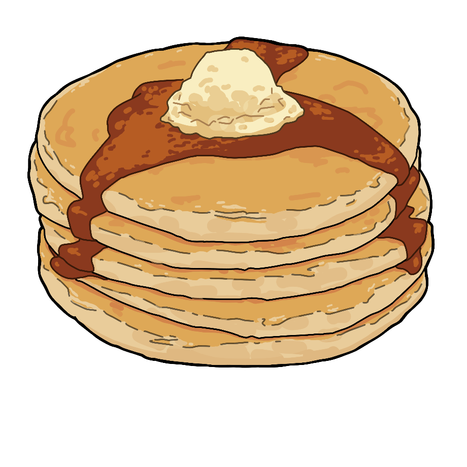 pancake clipart watercolor
