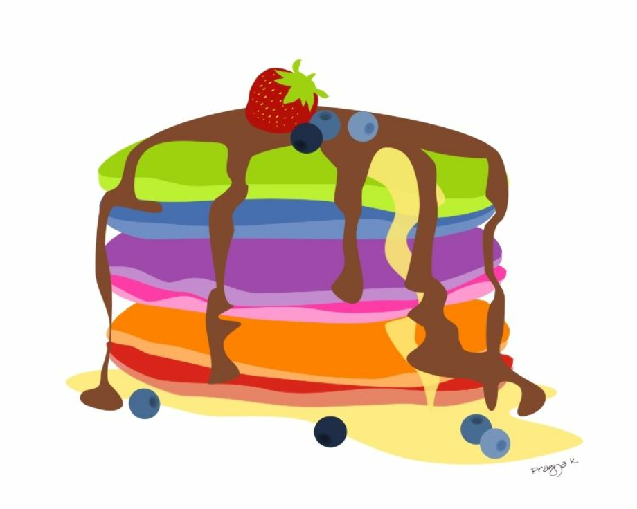 pancake clipart rainbow