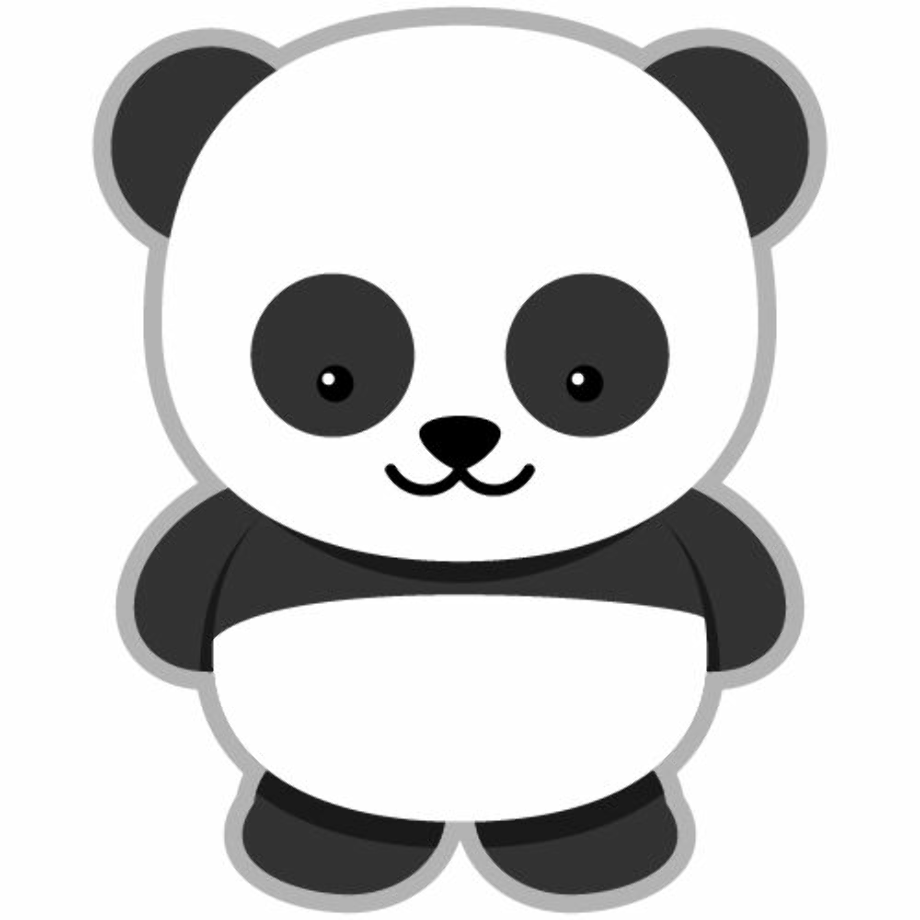 panda clipart easy
