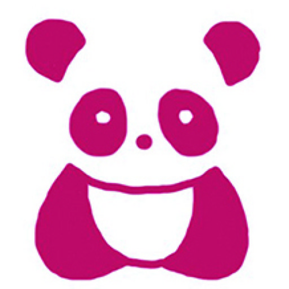 panda clipart pink
