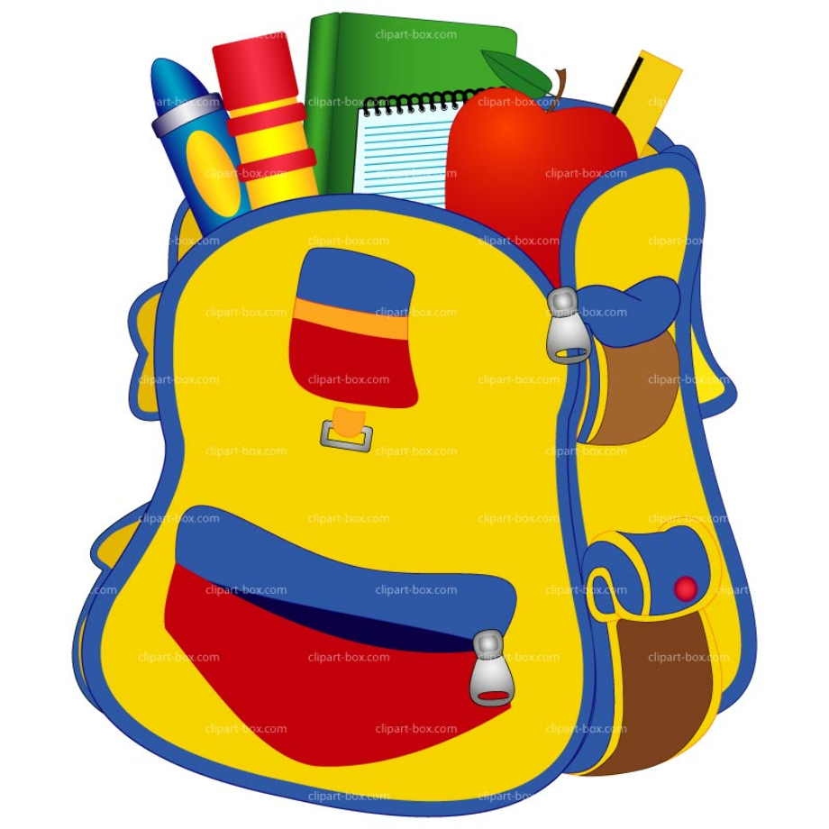 backpack clipart school bag