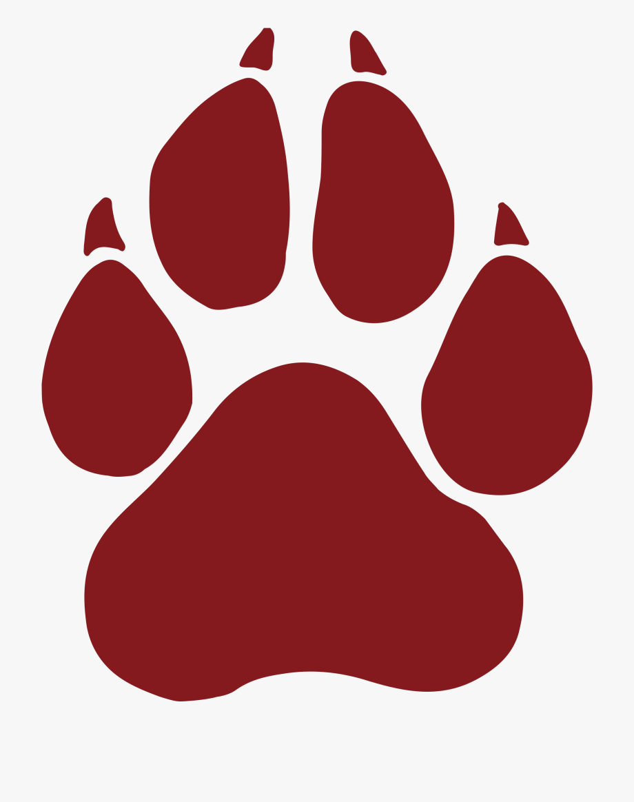 Panther clipart paw print.