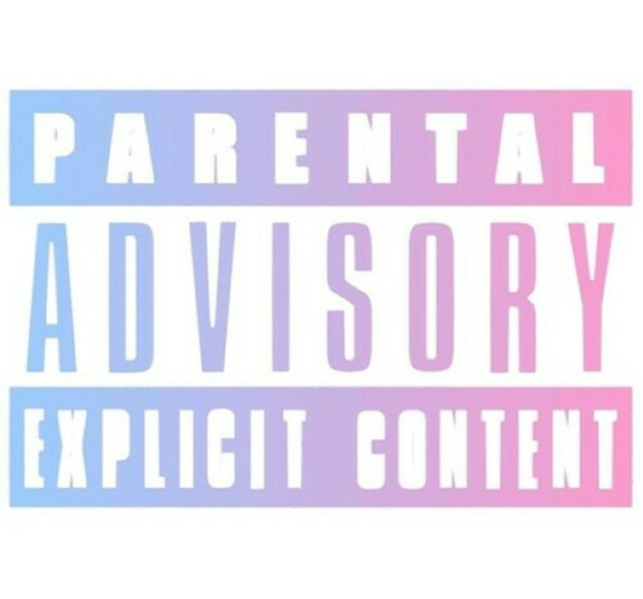 parental advisory transparent blue
